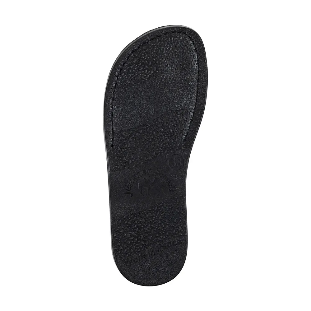 Abigail - Leather Toe Sandal | Black