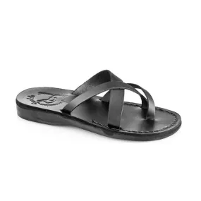 Abigail - Leather Toe Sandal | Black
