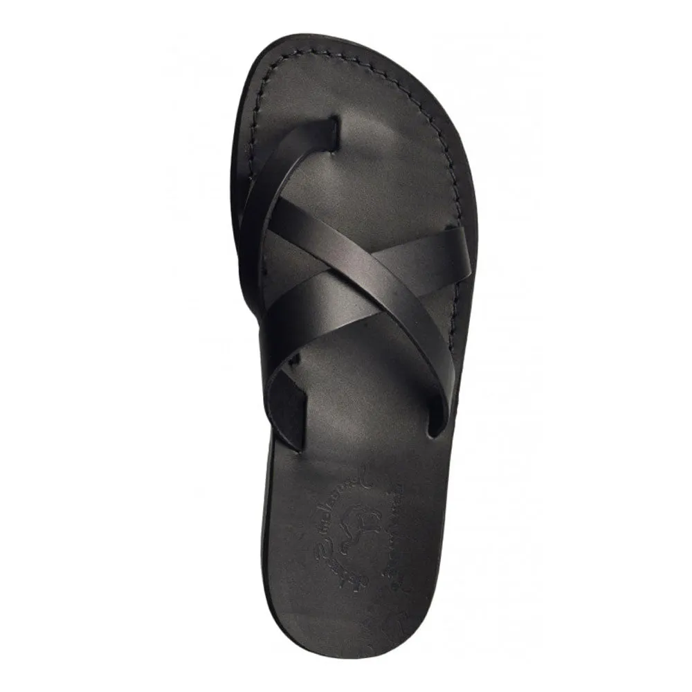 Abigail - Leather Toe Sandal | Black