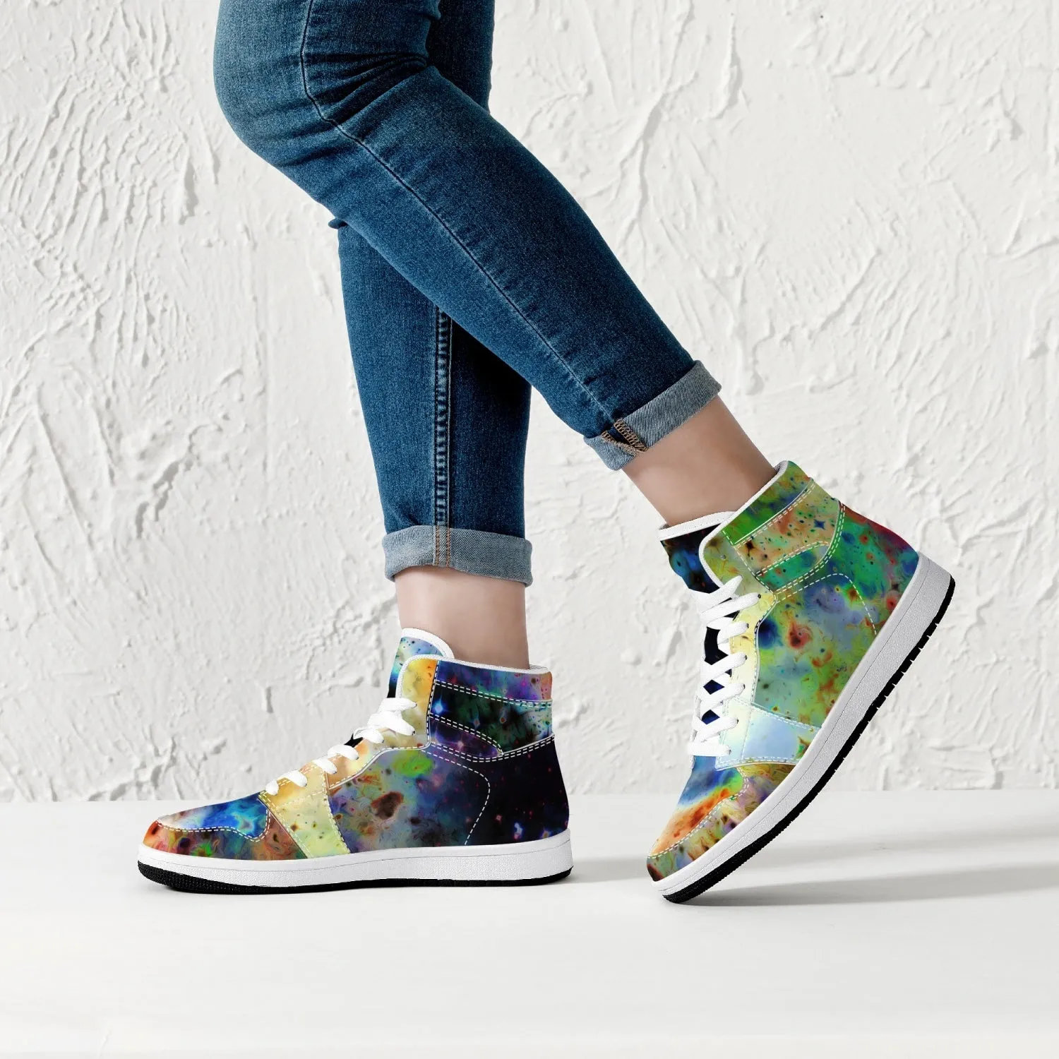 Acolyte Ethos Psychedelic Split-Style High-Top Sneakers