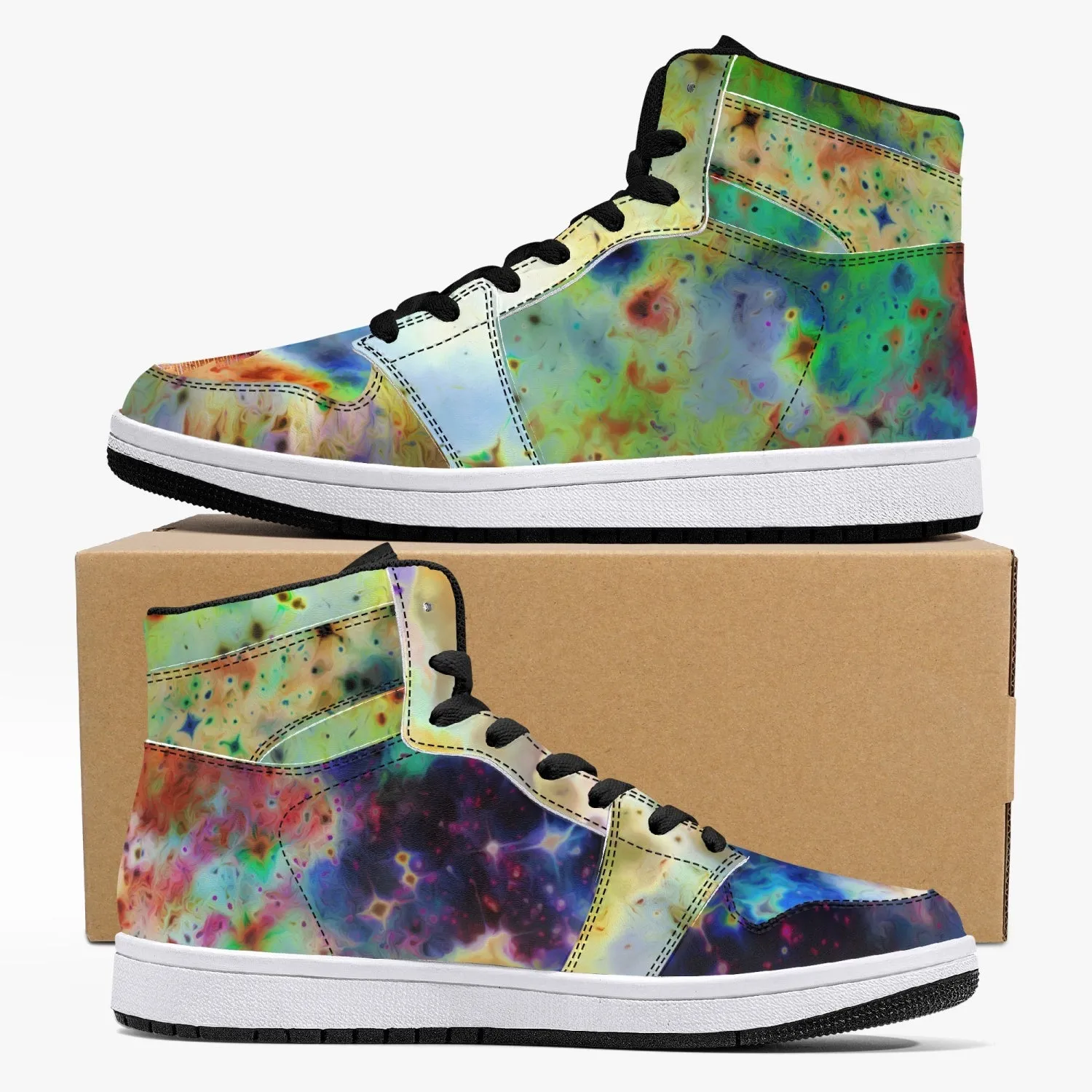Acolyte Ethos Psychedelic Split-Style High-Top Sneakers