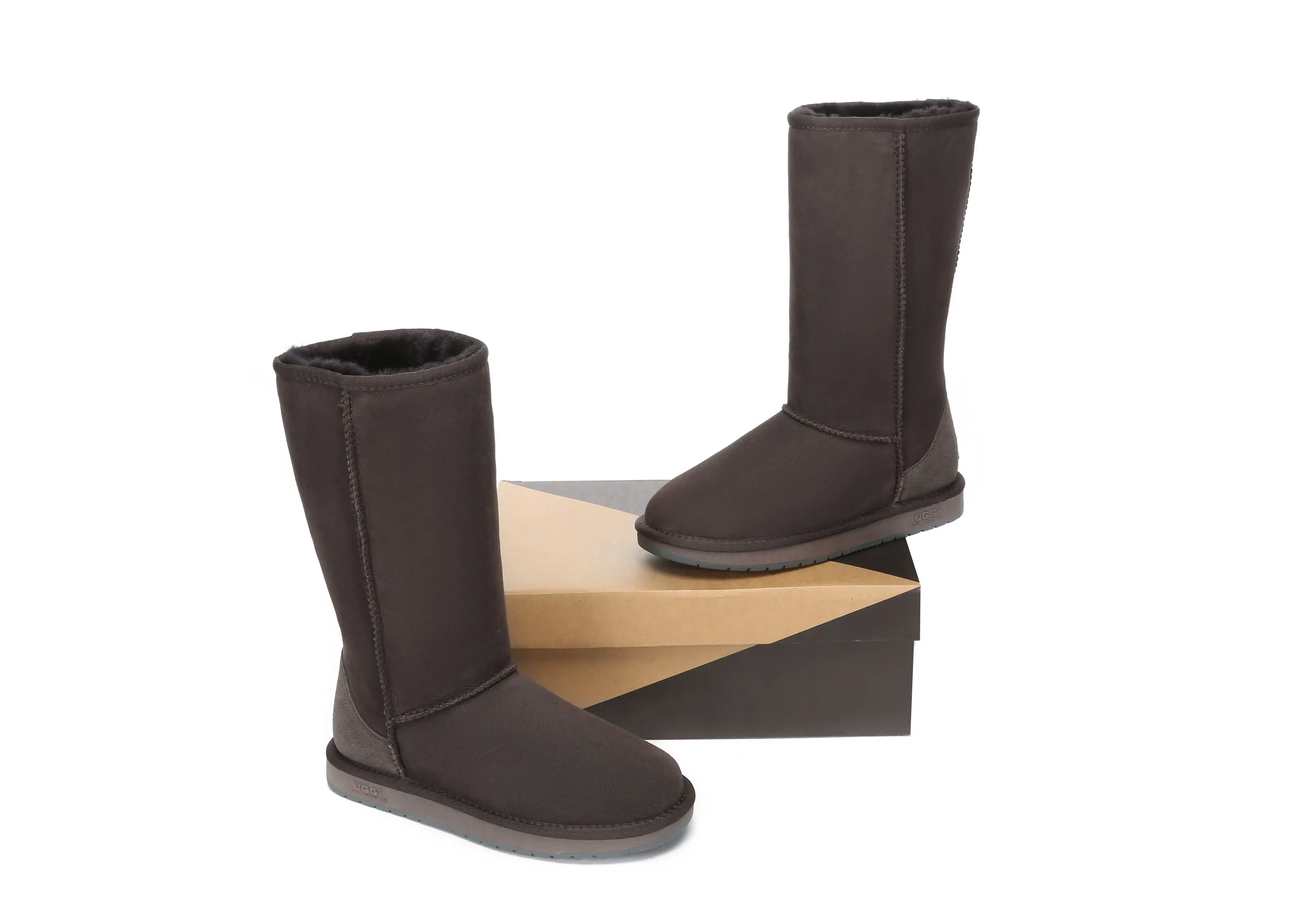 AUSTRALIAN SHEPHERD® UGG Boots Double Face Sheepskin Wool Tall Classic