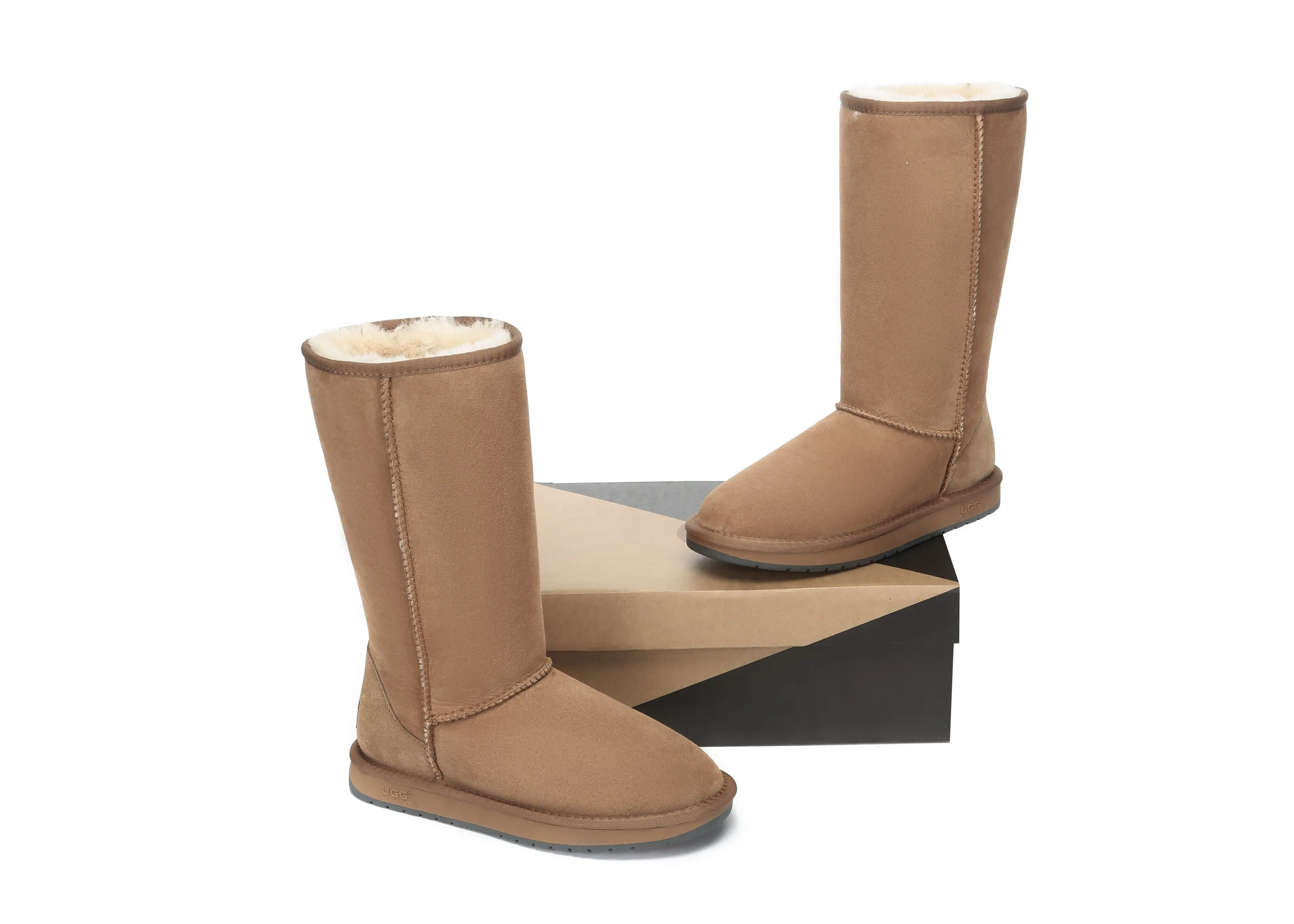AUSTRALIAN SHEPHERD® UGG Boots Double Face Sheepskin Wool Tall Classic