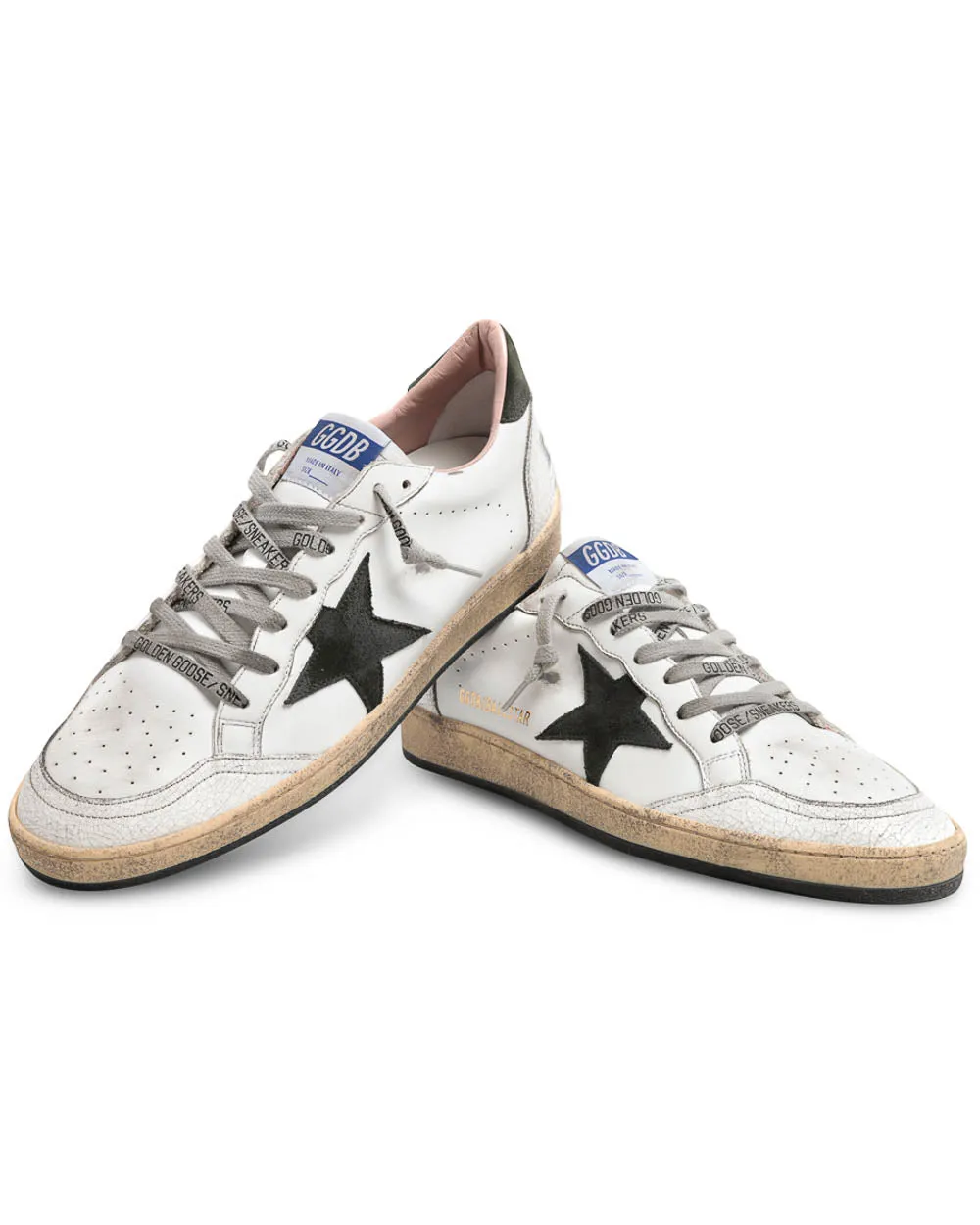 Ballstar Sneaker in White Military Green