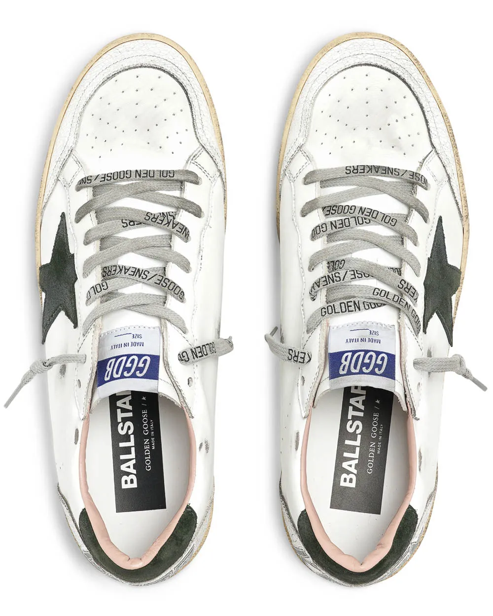 Ballstar Sneaker in White Military Green