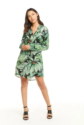 Chaser Heirloom Gauze Long Sleeve Button Down Shirt Dress