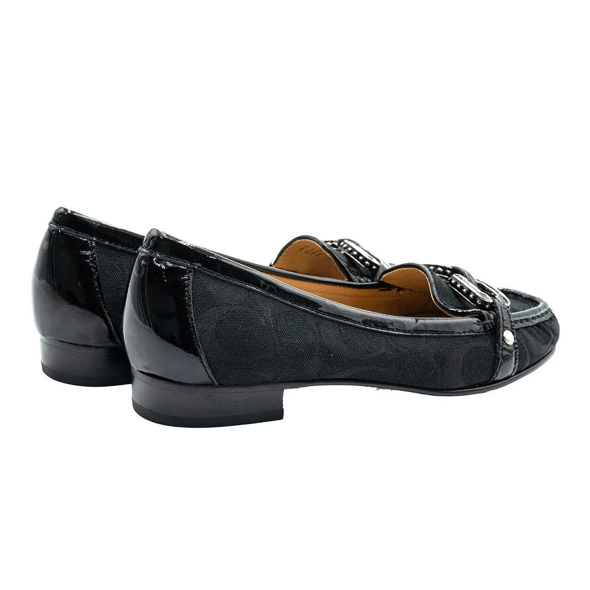 Coach Casual Loafers Fabric Black Colour For Women