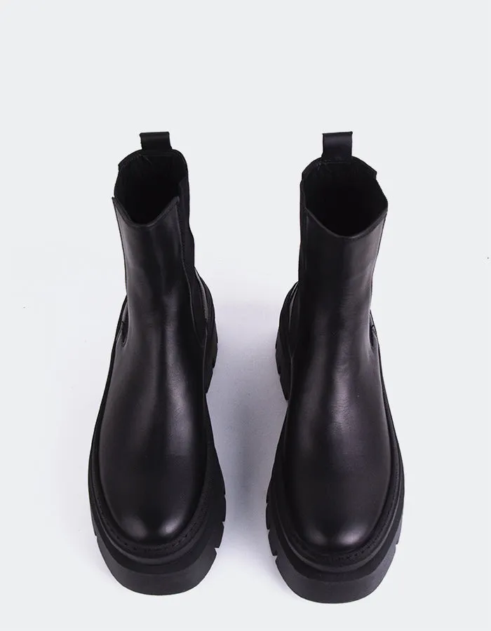 Delya Black Leather