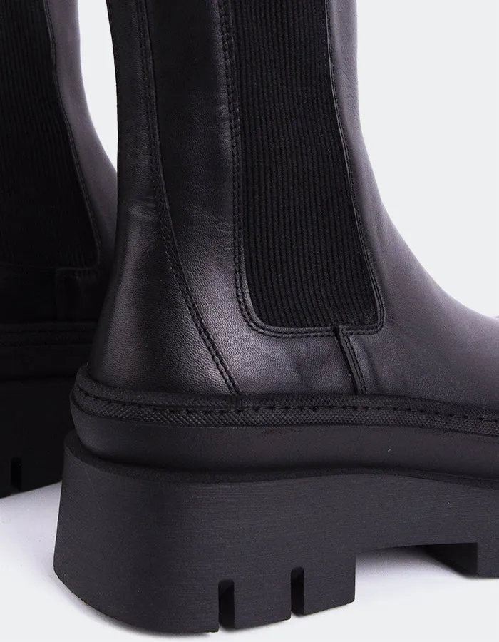 Delya Black Leather
