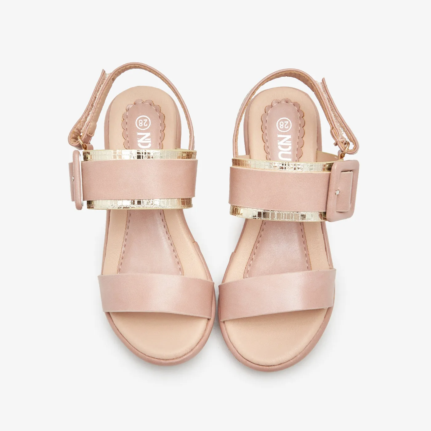 Double Strap Buckled Sandals