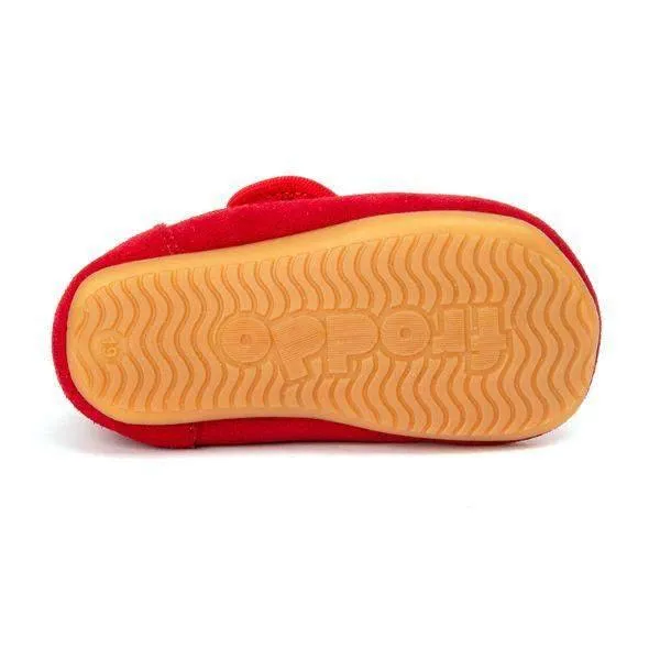 Froddo Girls Red Polka Baby Toddler First Walking Shoes (Made in Europe)