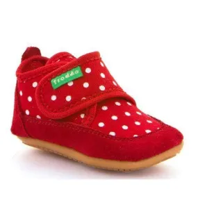 Froddo Girls Red Polka Baby Toddler First Walking Shoes (Made in Europe)