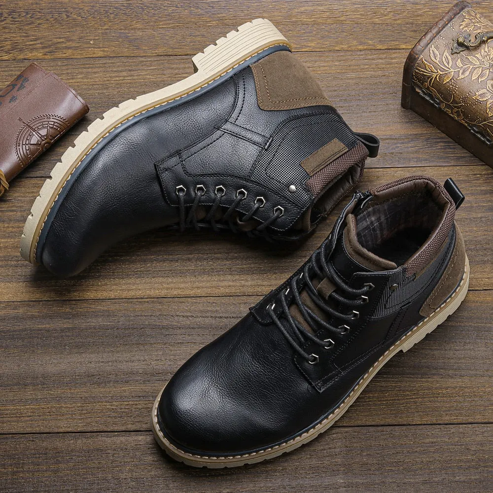Handmade Retro Winter Boots w/Fur | Popular Male Apparel and Accessories