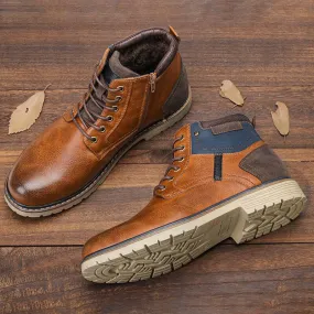 Handmade Retro Winter Boots w/Fur | Popular Male Apparel and Accessories