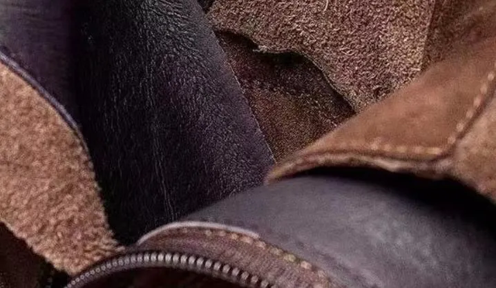 Handmade warm leather platform boots