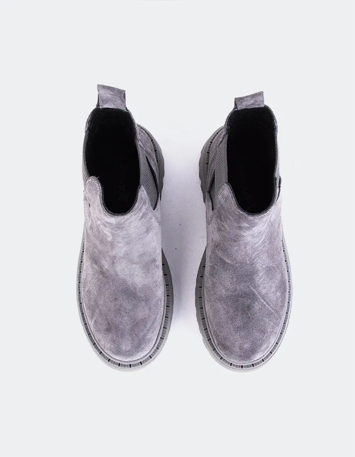 Hayes Grey Suede