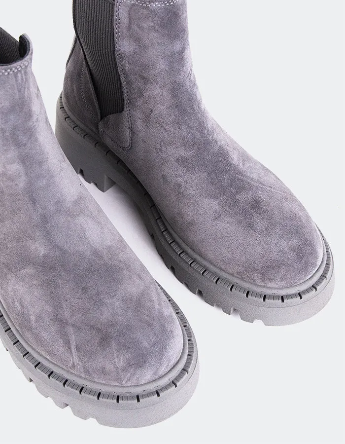 Hayes Grey Suede