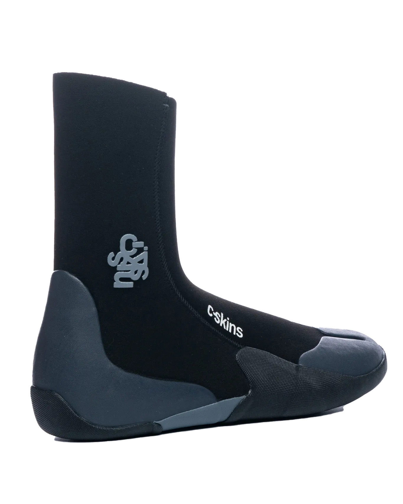 Legend 5mm Round Toe Wetsuit Boots in Black & Charcoal