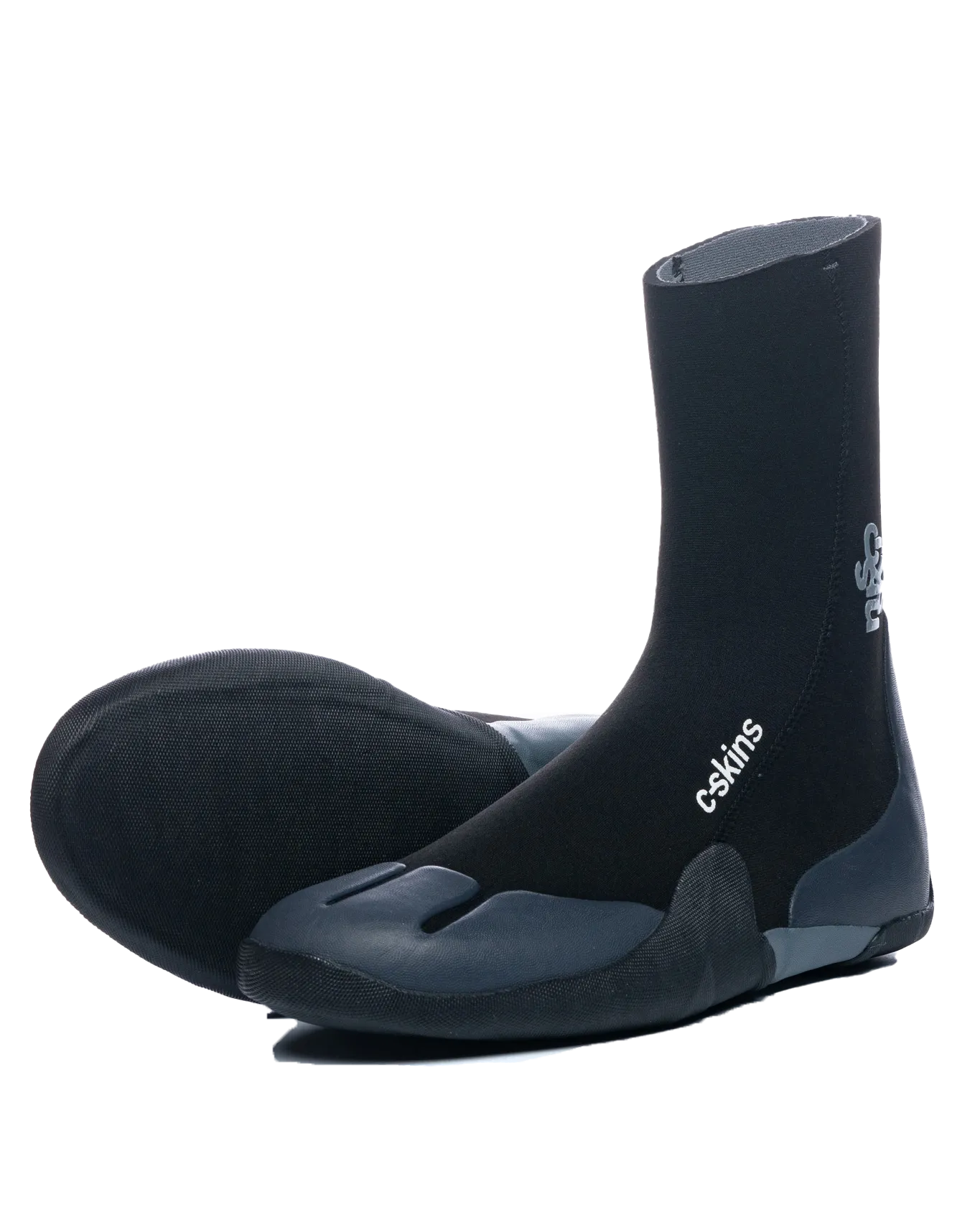 Legend 5mm Round Toe Wetsuit Boots in Black & Charcoal