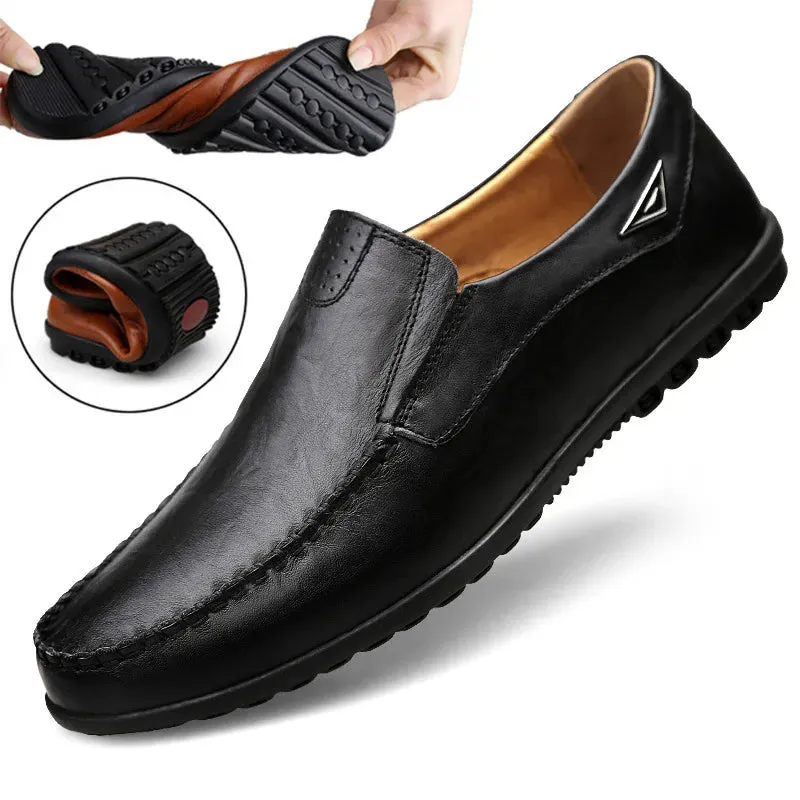 Men Casual Leather Moccasin Loafers Moccasins Shoes