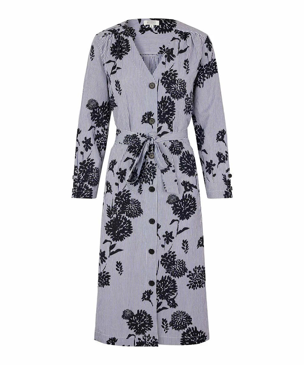 Nuray Long Sleeve Button Front Dress