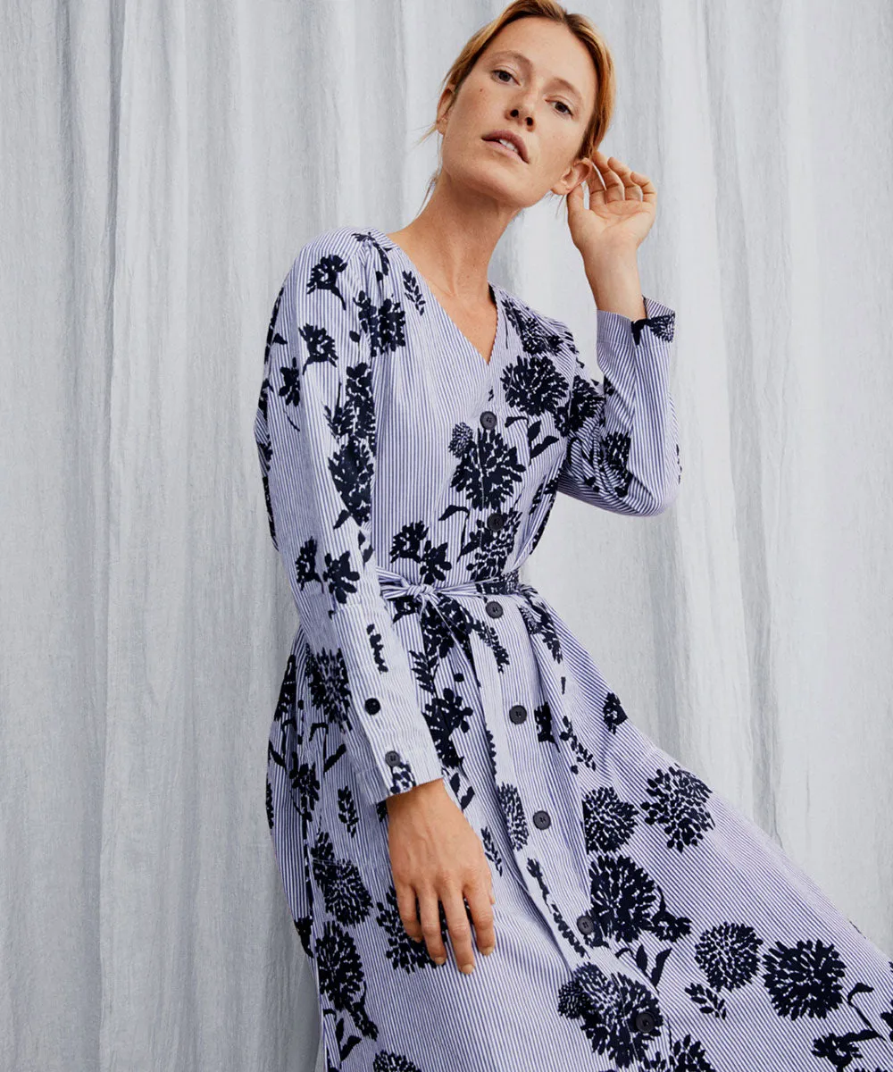 Nuray Long Sleeve Button Front Dress