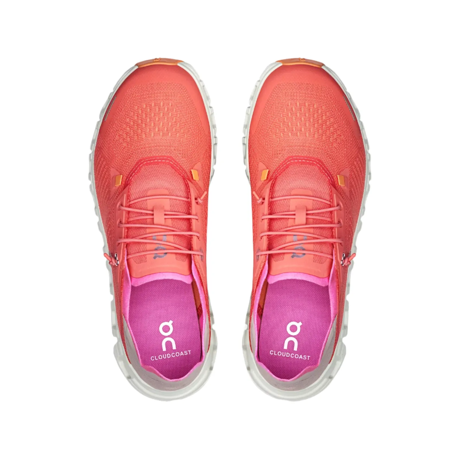 On Running Women's Cloud 6 Coast Sneaker in Salmon/Pearl