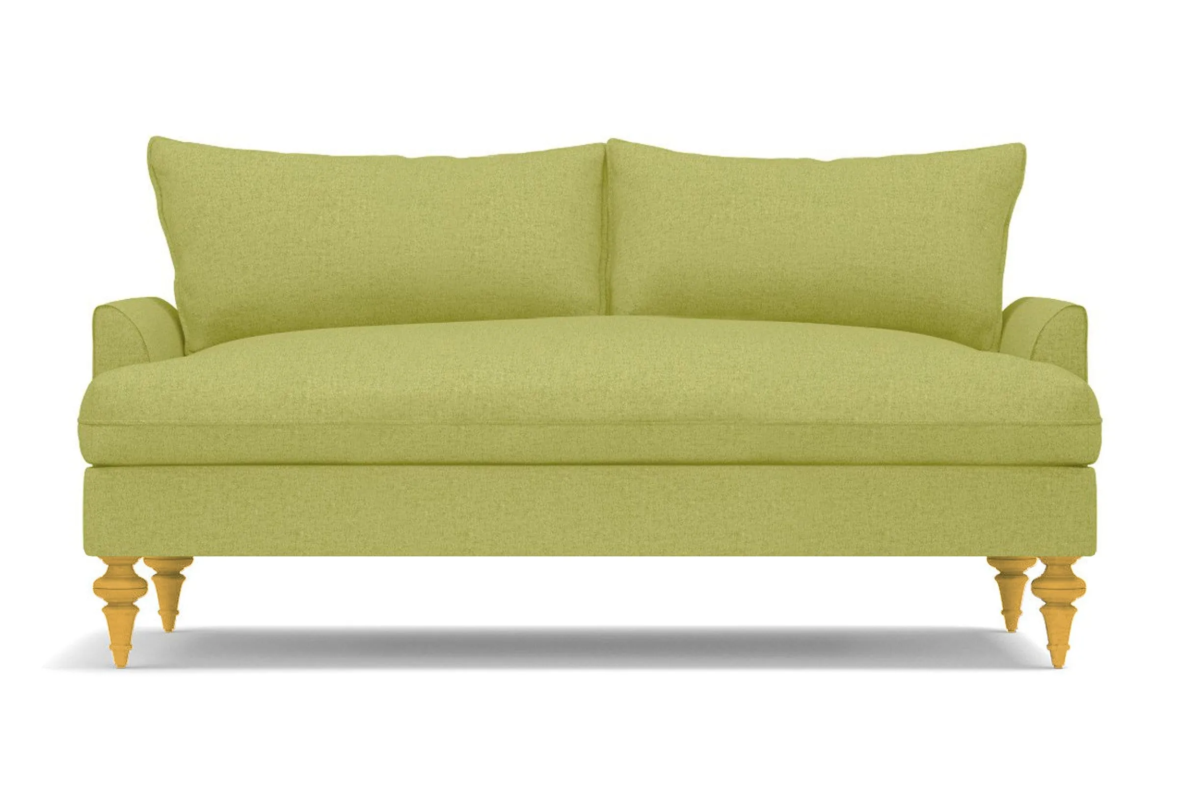 Saxon Apartment Size Sofa :: Leg Finish: Natural / Size: Apartment Size - 72"w