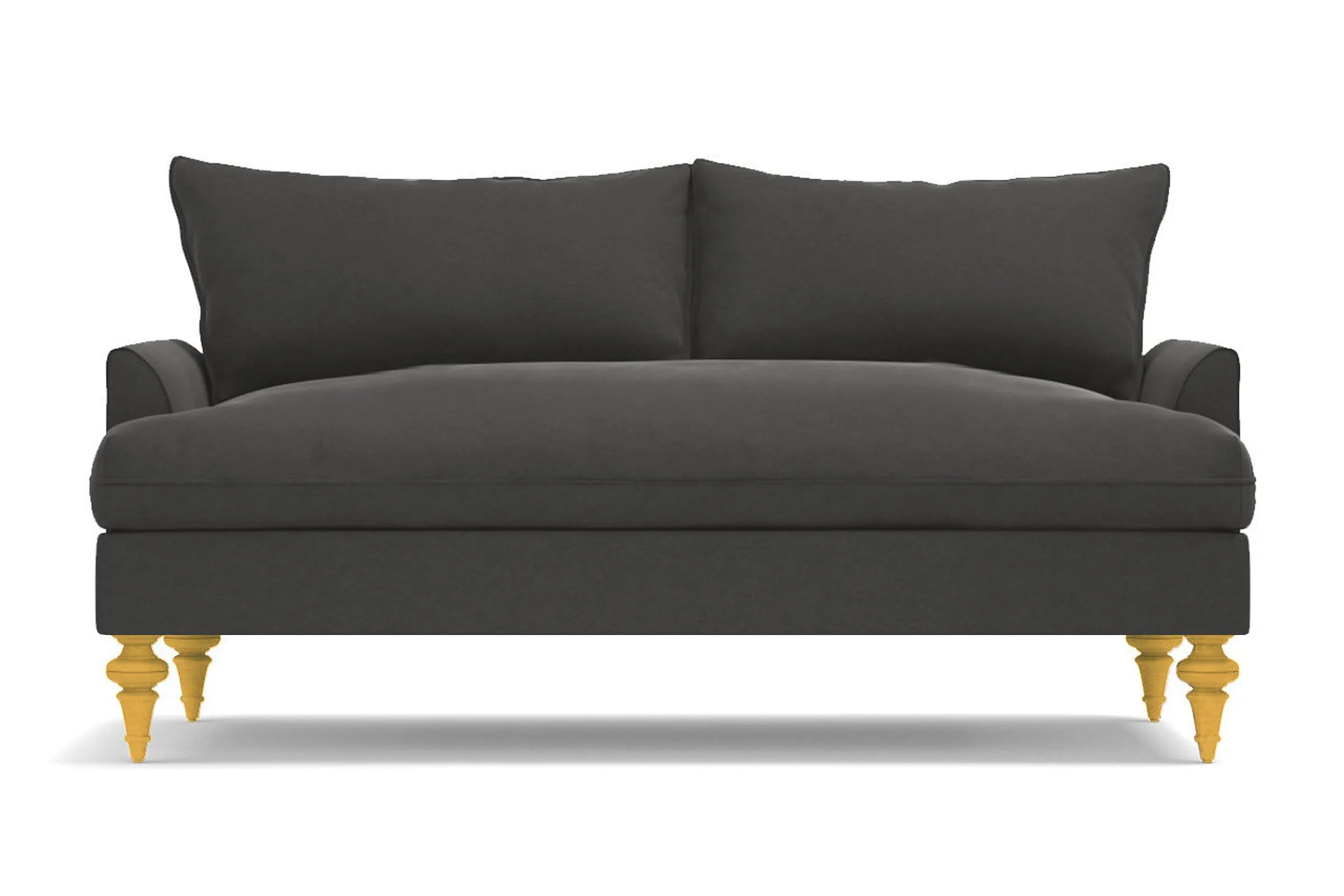 Saxon Apartment Size Sofa :: Leg Finish: Natural / Size: Apartment Size - 72"w