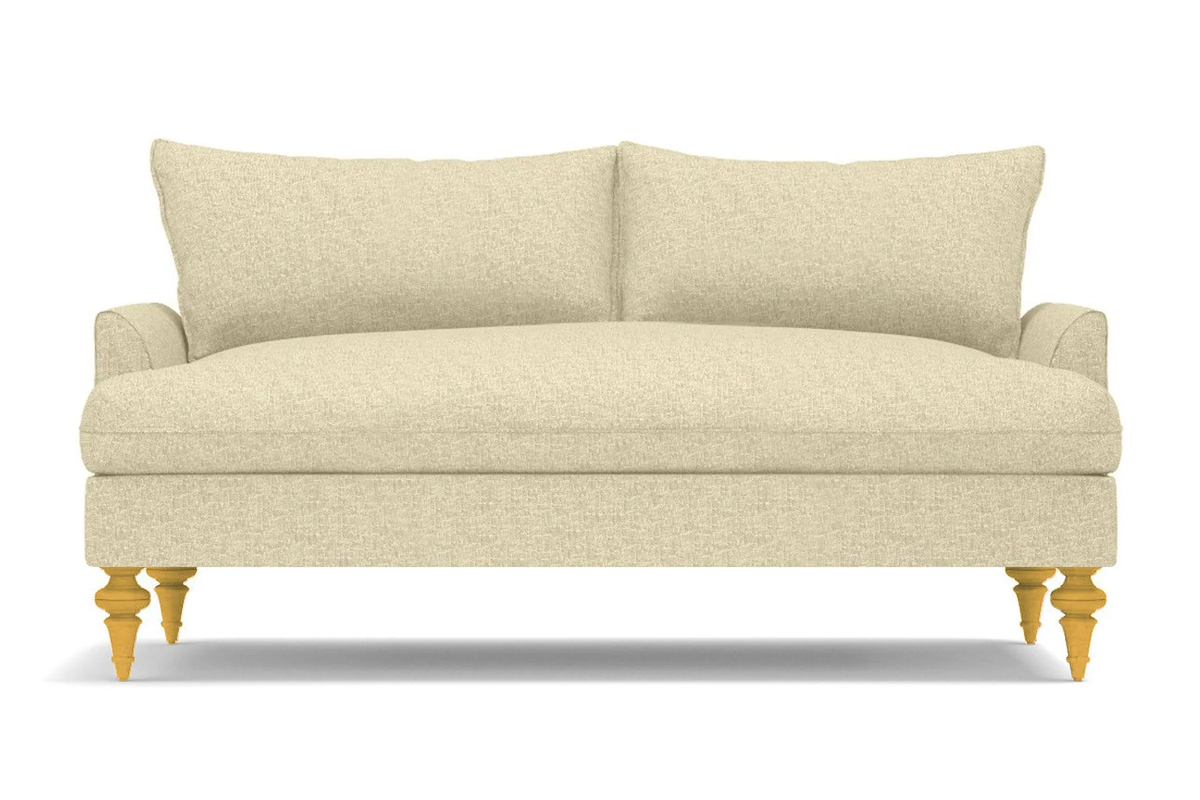 Saxon Apartment Size Sofa :: Leg Finish: Natural / Size: Apartment Size - 72"w