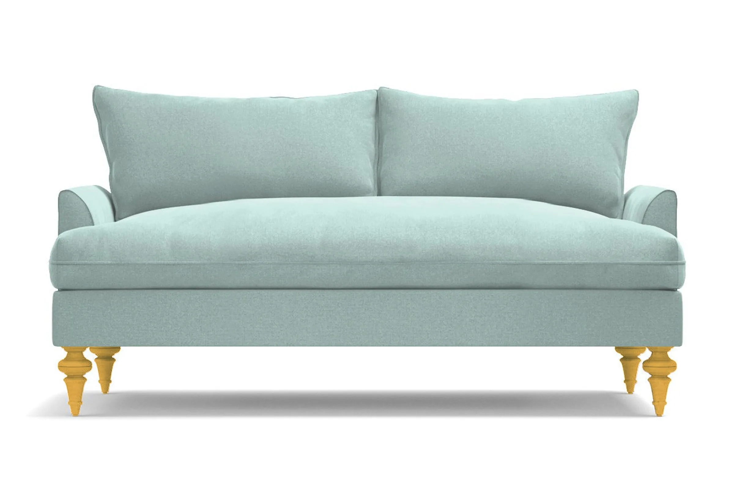 Saxon Apartment Size Sofa :: Leg Finish: Natural / Size: Apartment Size - 72"w