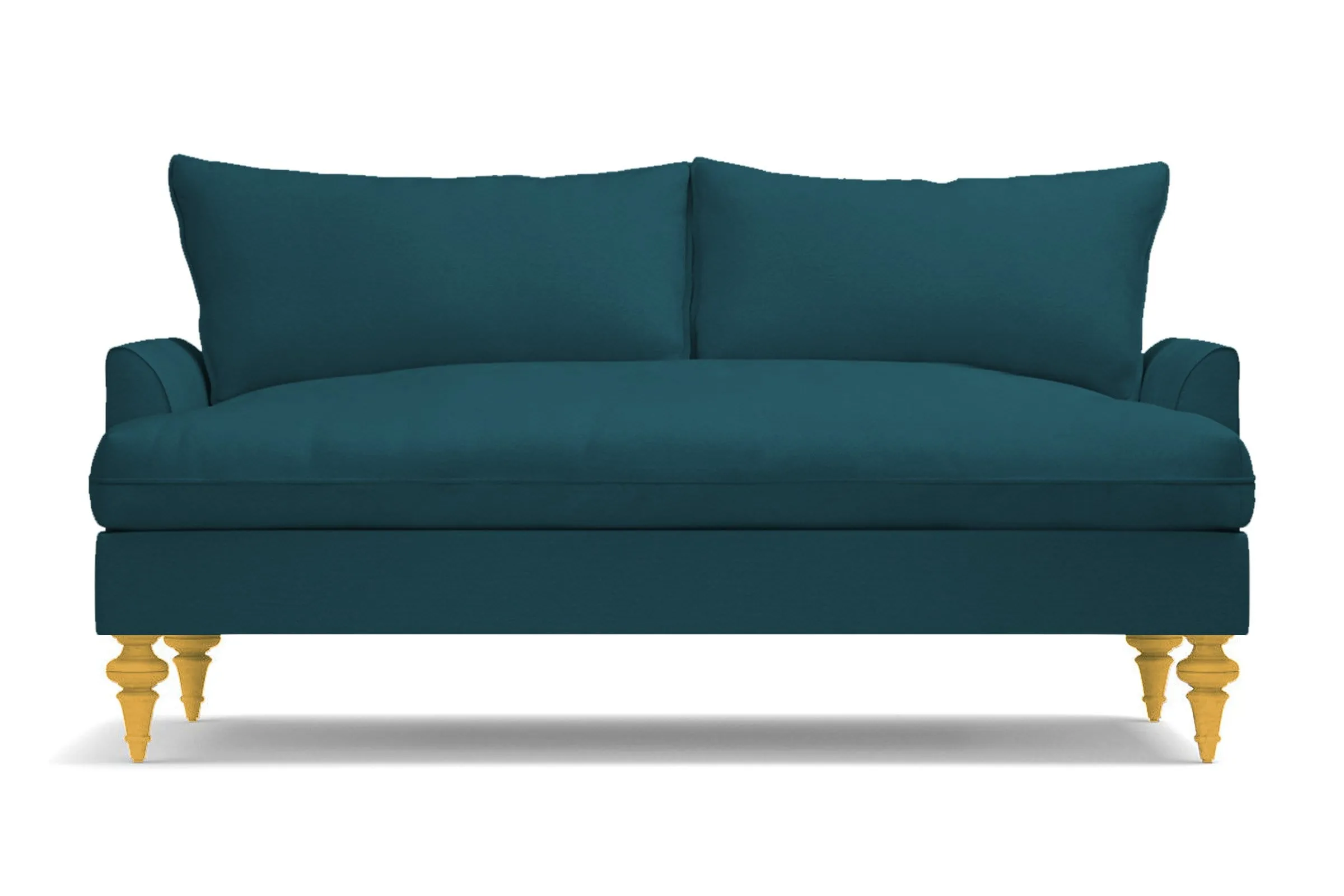 Saxon Apartment Size Sofa :: Leg Finish: Natural / Size: Apartment Size - 72"w