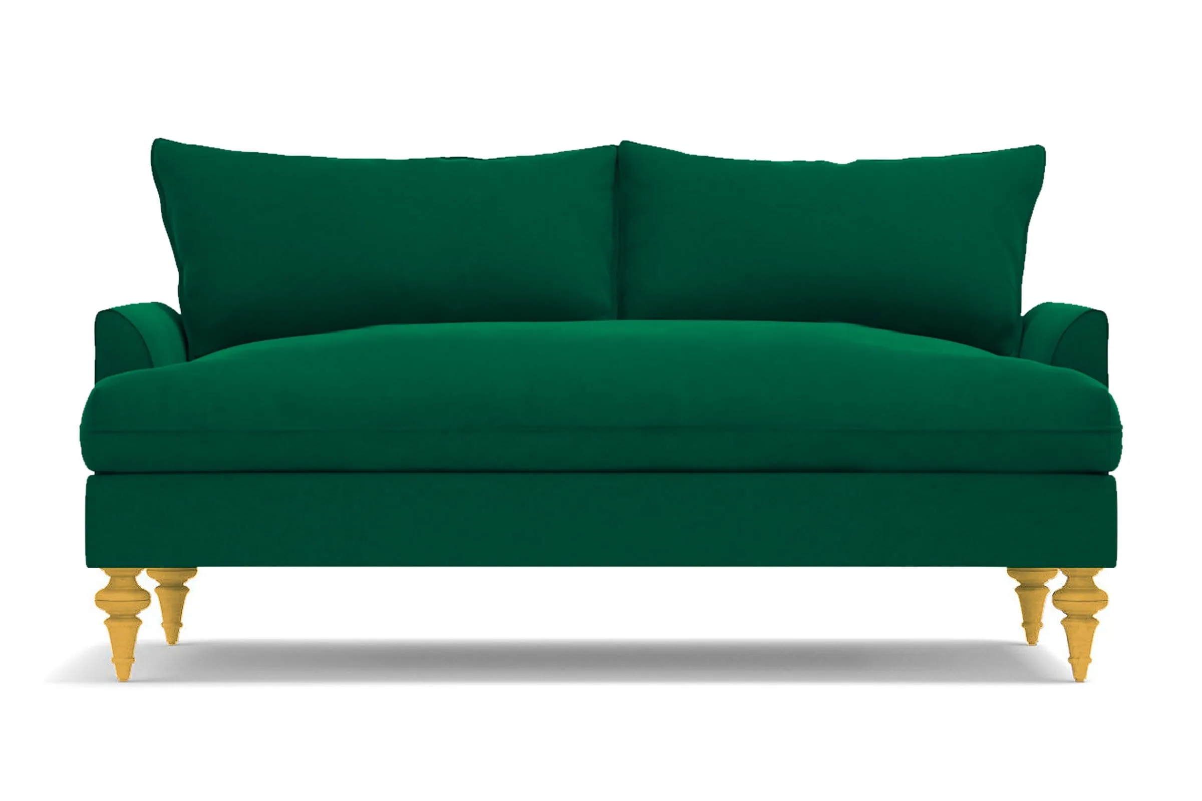 Saxon Apartment Size Sofa :: Leg Finish: Natural / Size: Apartment Size - 72"w