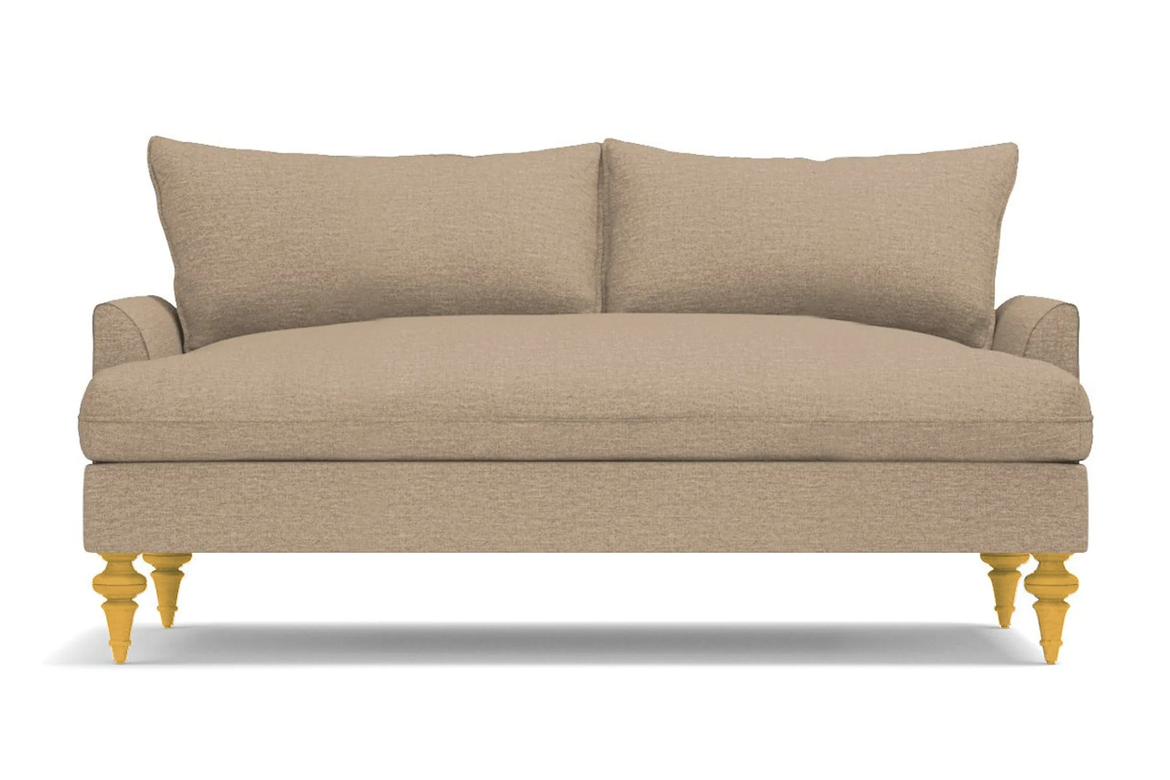 Saxon Apartment Size Sofa :: Leg Finish: Natural / Size: Apartment Size - 72"w
