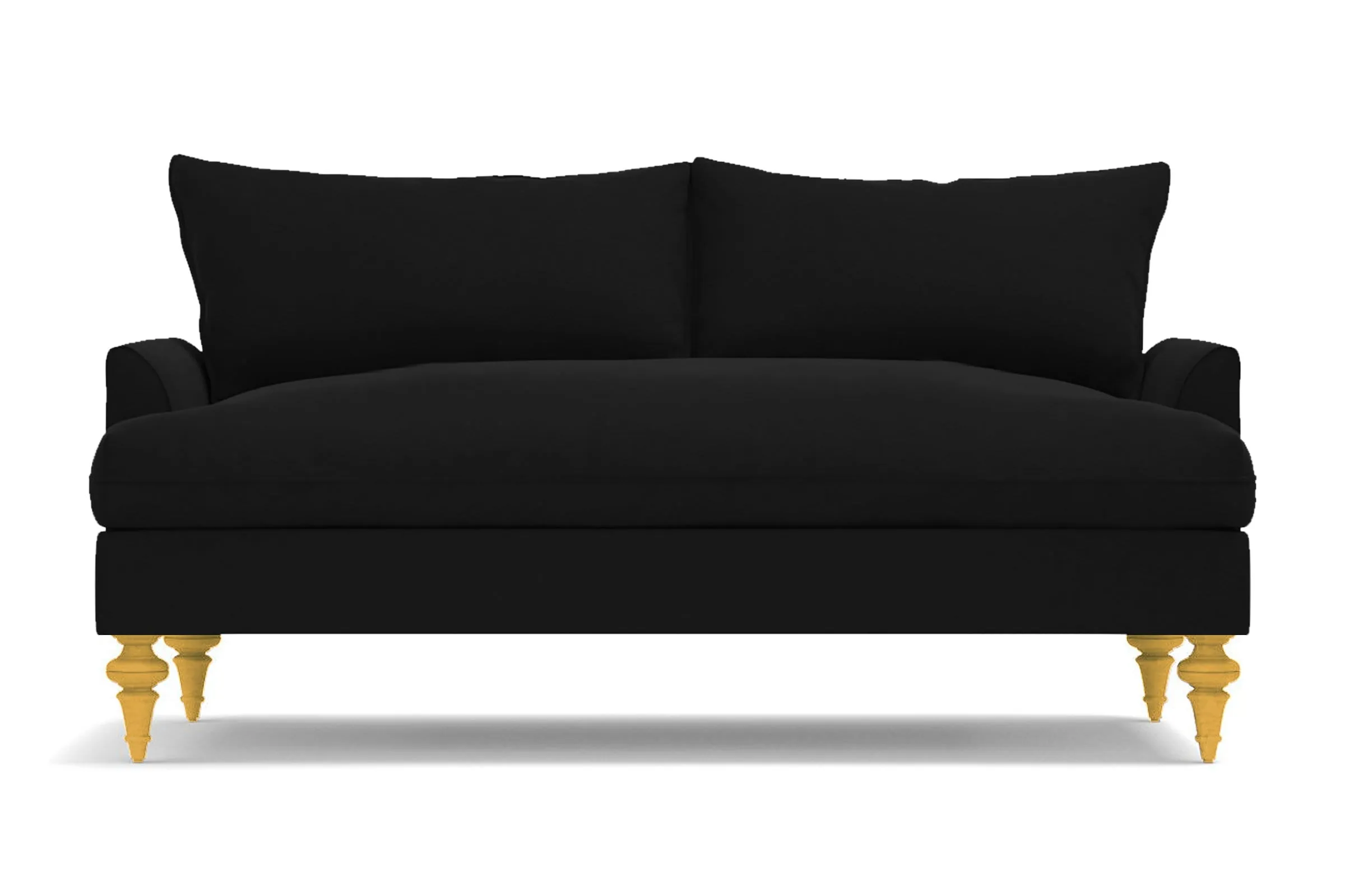 Saxon Apartment Size Sofa :: Leg Finish: Natural / Size: Apartment Size - 72"w