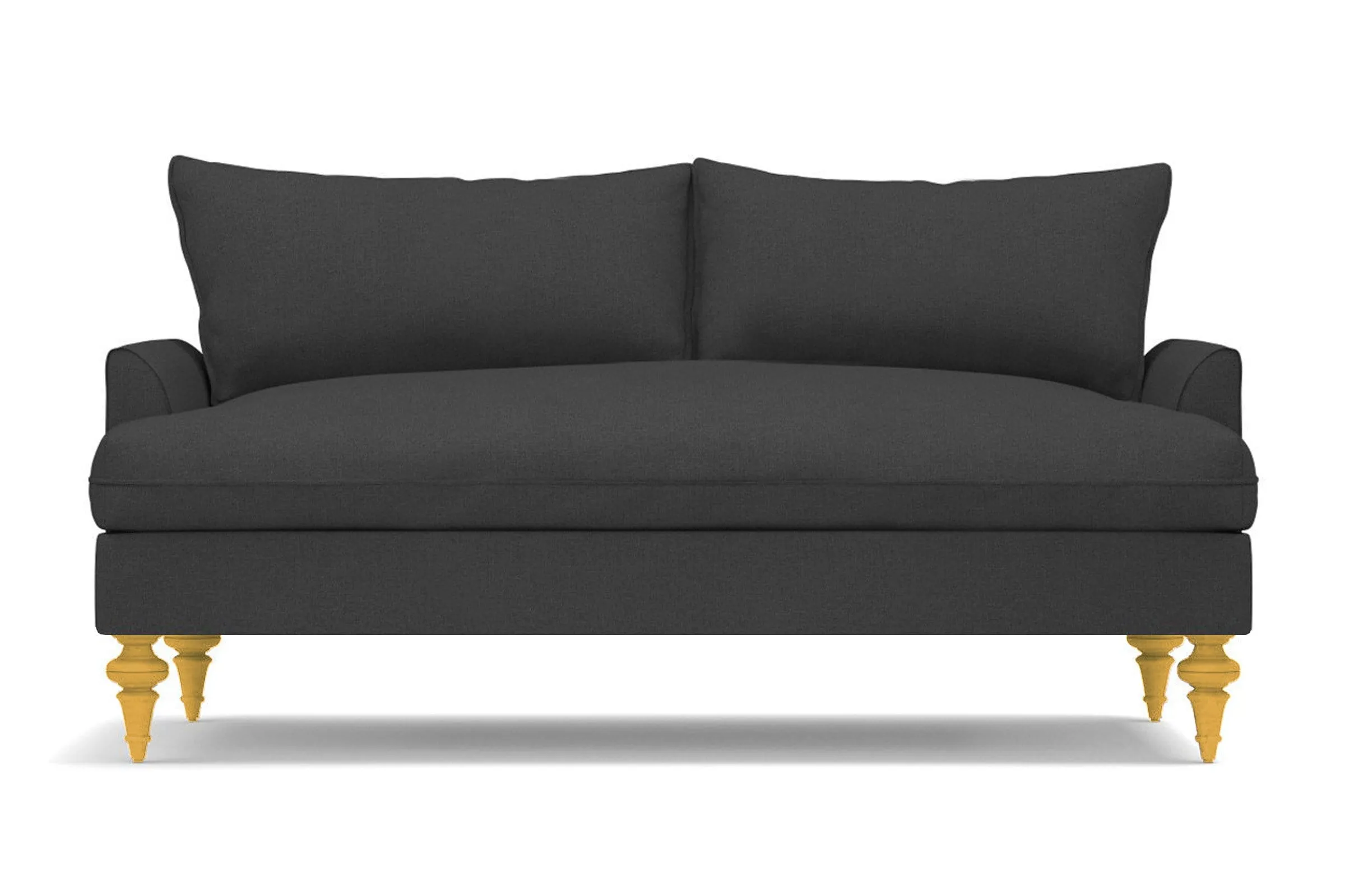 Saxon Apartment Size Sofa :: Leg Finish: Natural / Size: Apartment Size - 72"w