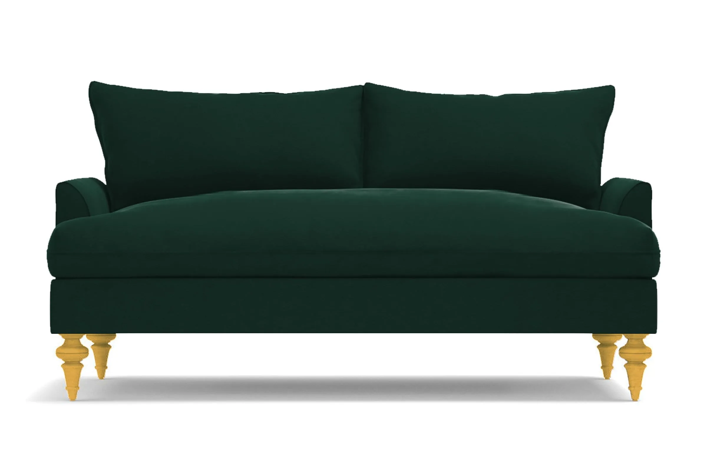 Saxon Apartment Size Sofa :: Leg Finish: Natural / Size: Apartment Size - 72"w