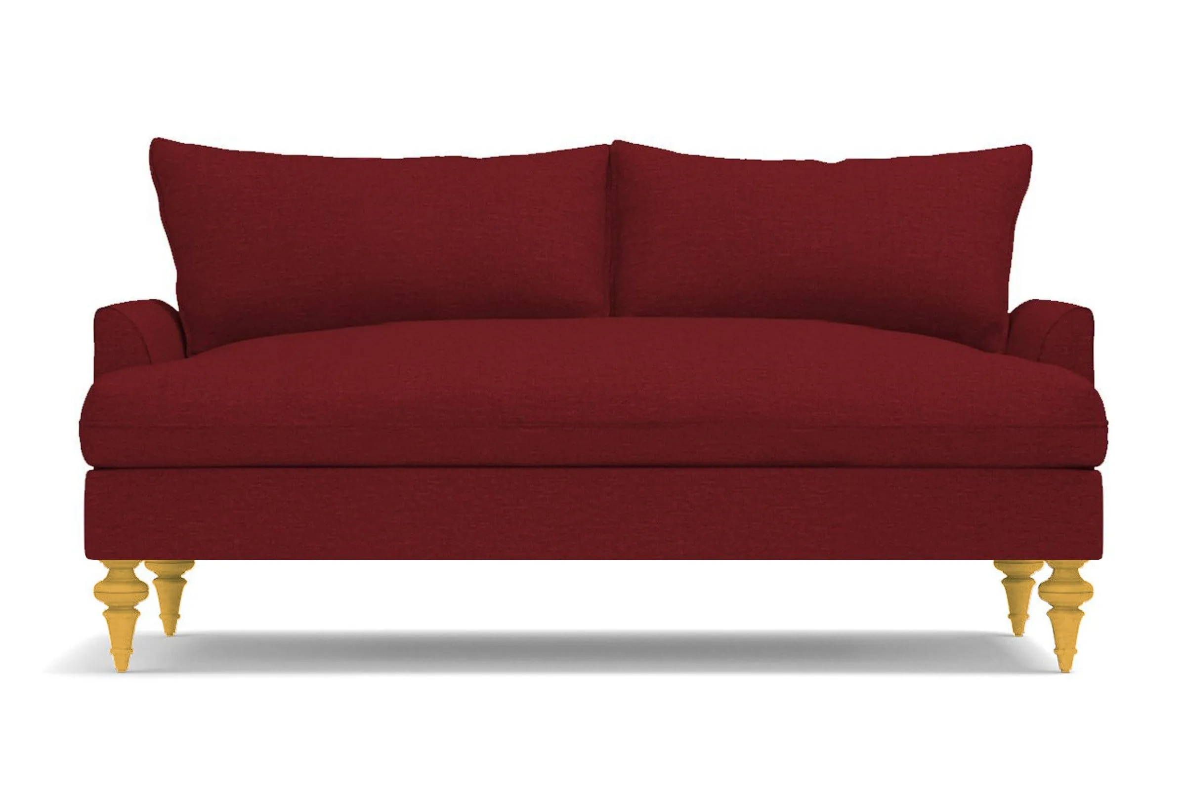 Saxon Apartment Size Sofa :: Leg Finish: Natural / Size: Apartment Size - 72"w