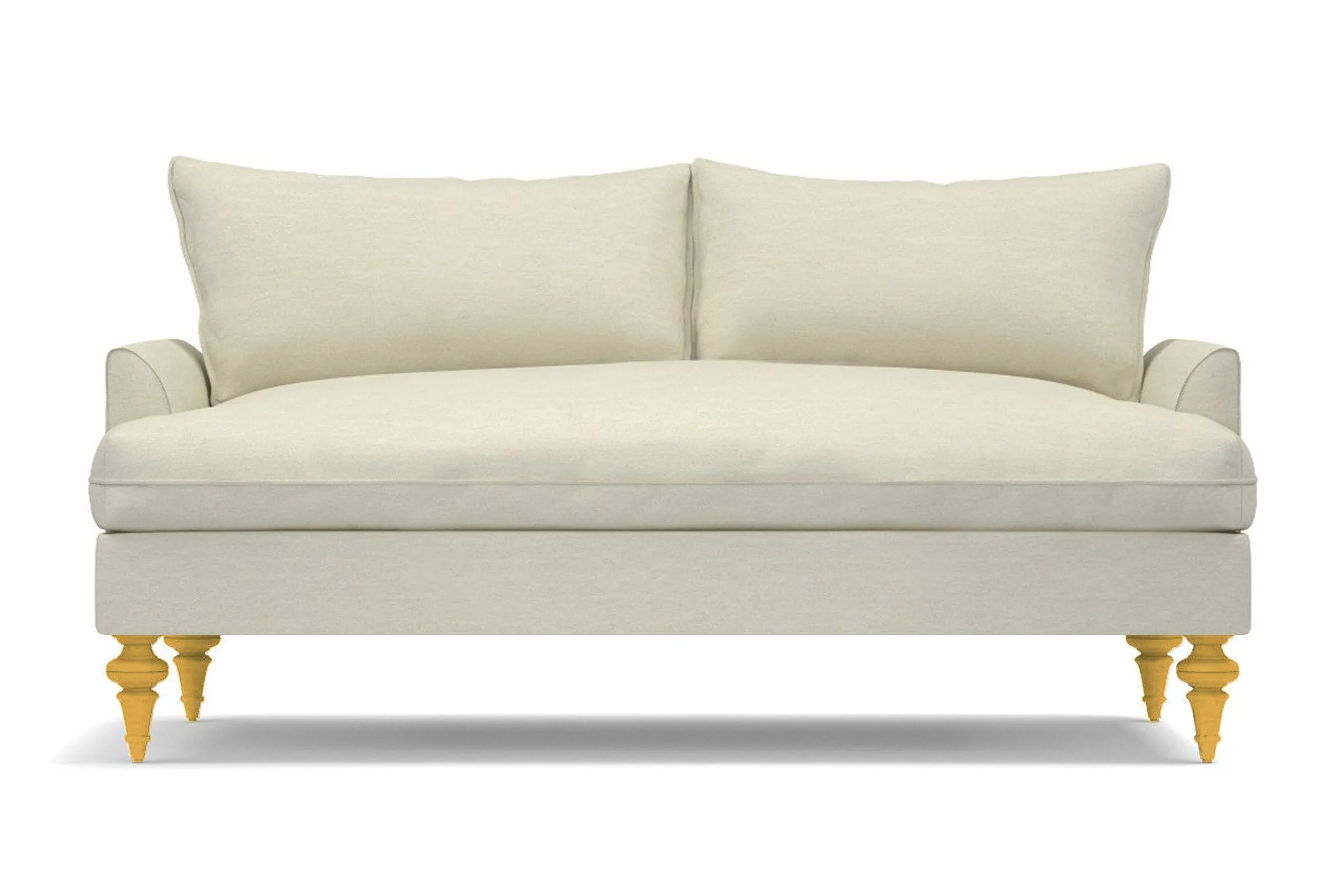 Saxon Apartment Size Sofa :: Leg Finish: Natural / Size: Apartment Size - 72"w