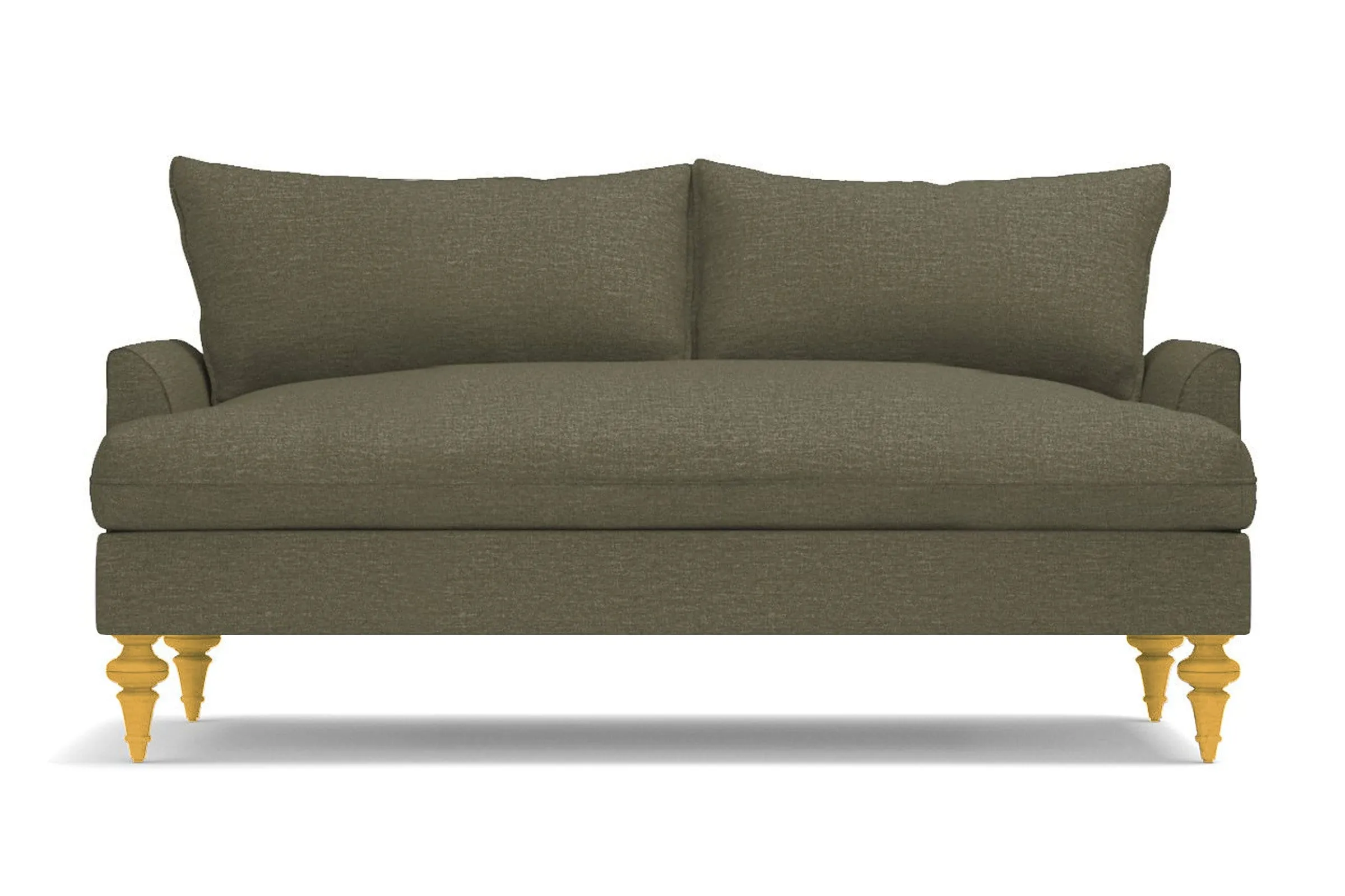 Saxon Apartment Size Sofa :: Leg Finish: Natural / Size: Apartment Size - 72"w