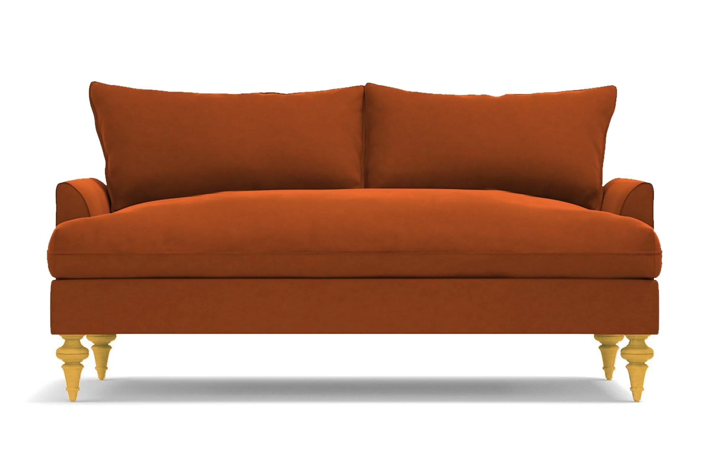 Saxon Apartment Size Sofa :: Leg Finish: Natural / Size: Apartment Size - 72"w