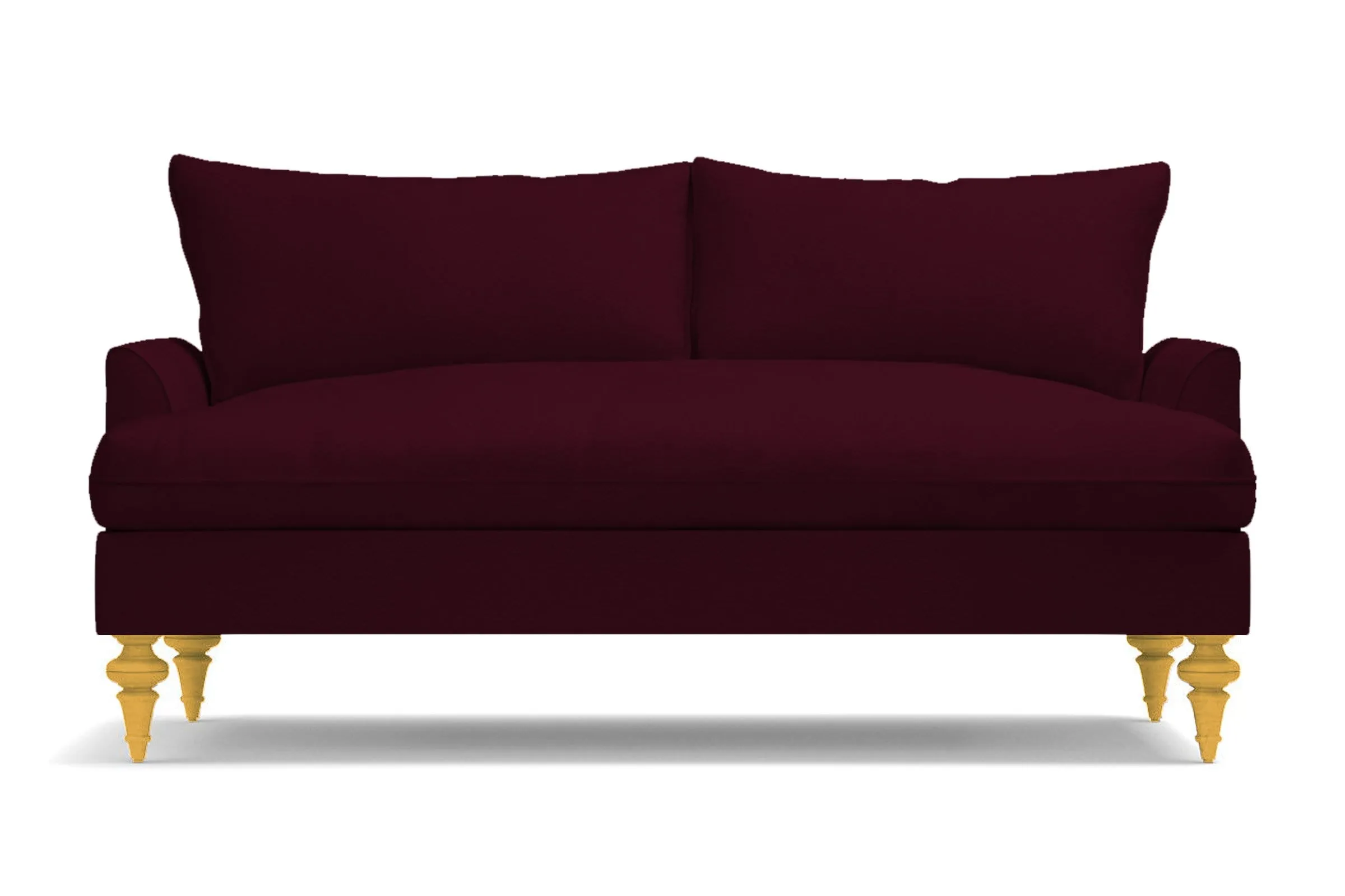 Saxon Apartment Size Sofa :: Leg Finish: Natural / Size: Apartment Size - 72"w