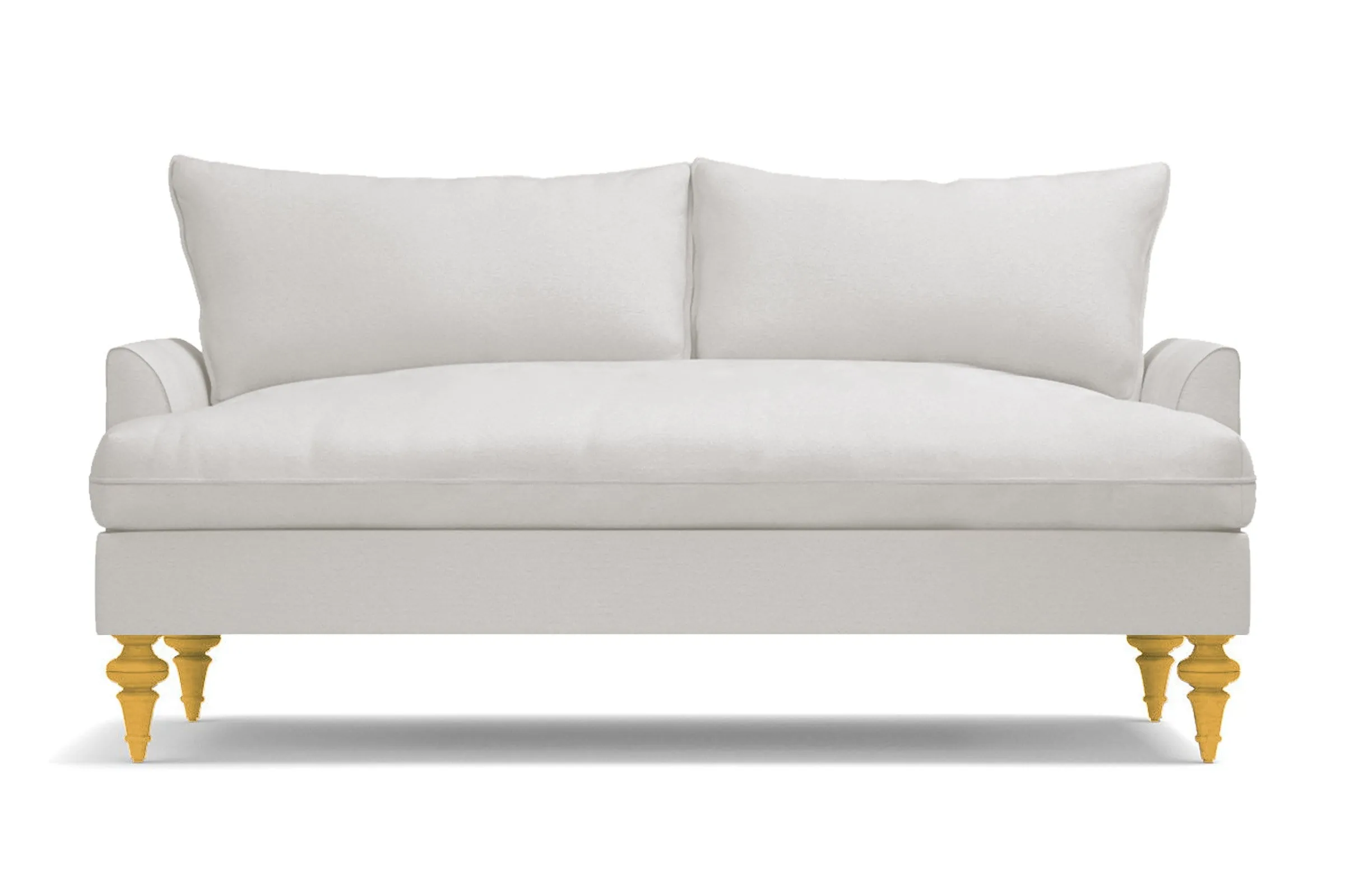 Saxon Apartment Size Sofa :: Leg Finish: Natural / Size: Apartment Size - 72"w