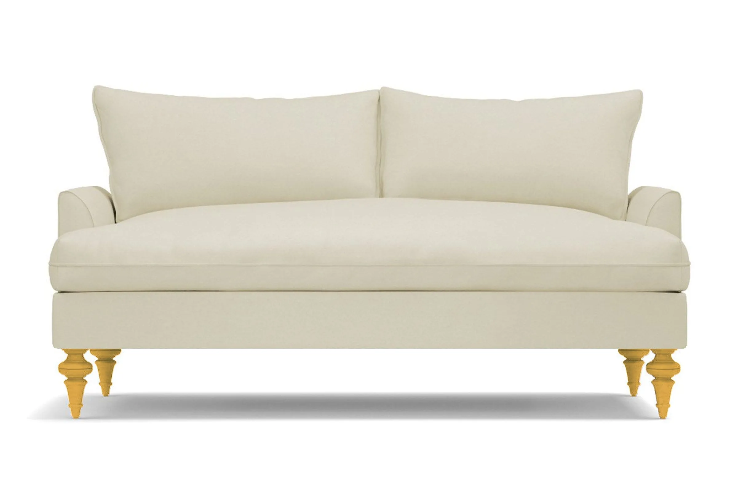 Saxon Apartment Size Sofa :: Leg Finish: Natural / Size: Apartment Size - 72"w