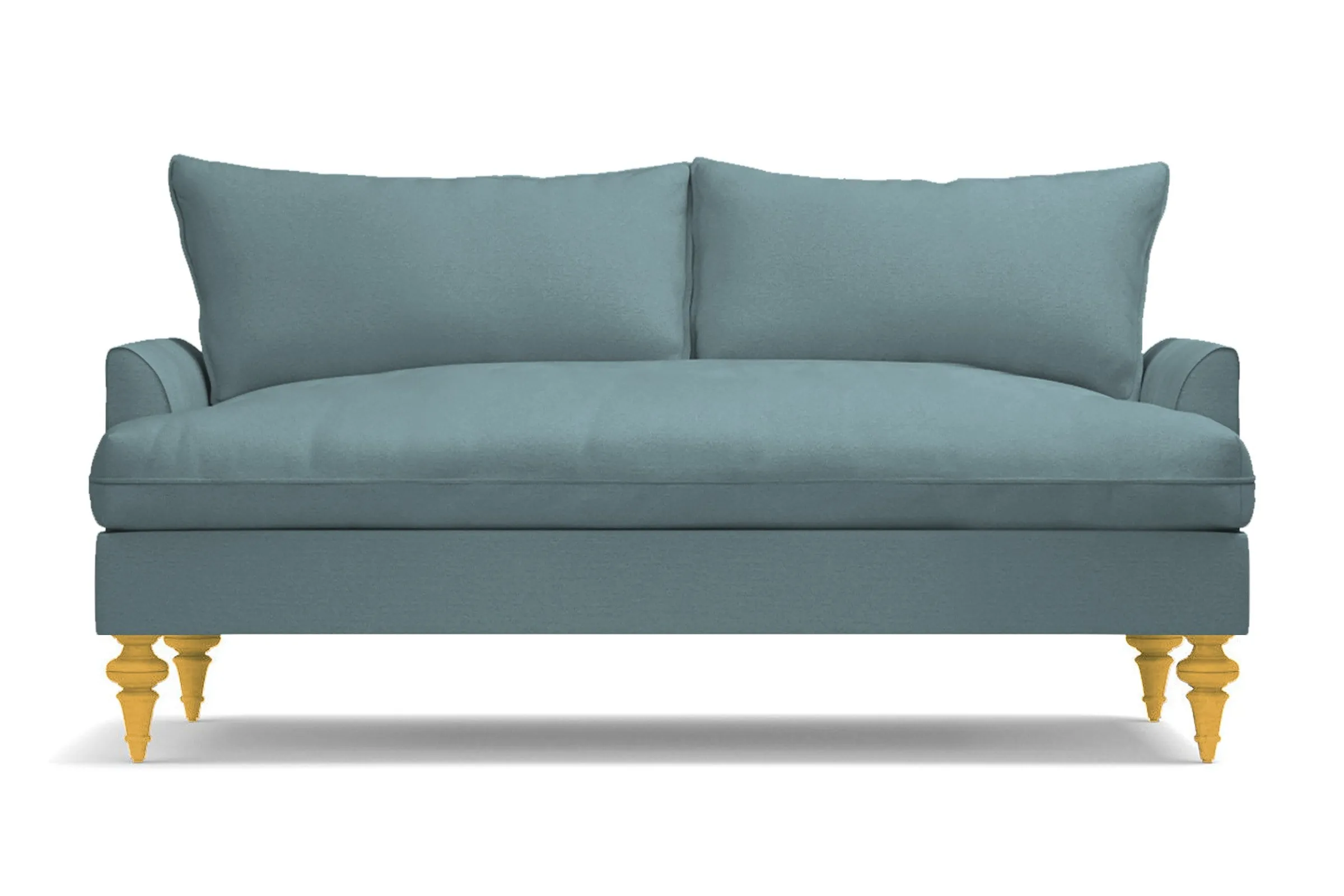 Saxon Apartment Size Sofa :: Leg Finish: Natural / Size: Apartment Size - 72"w