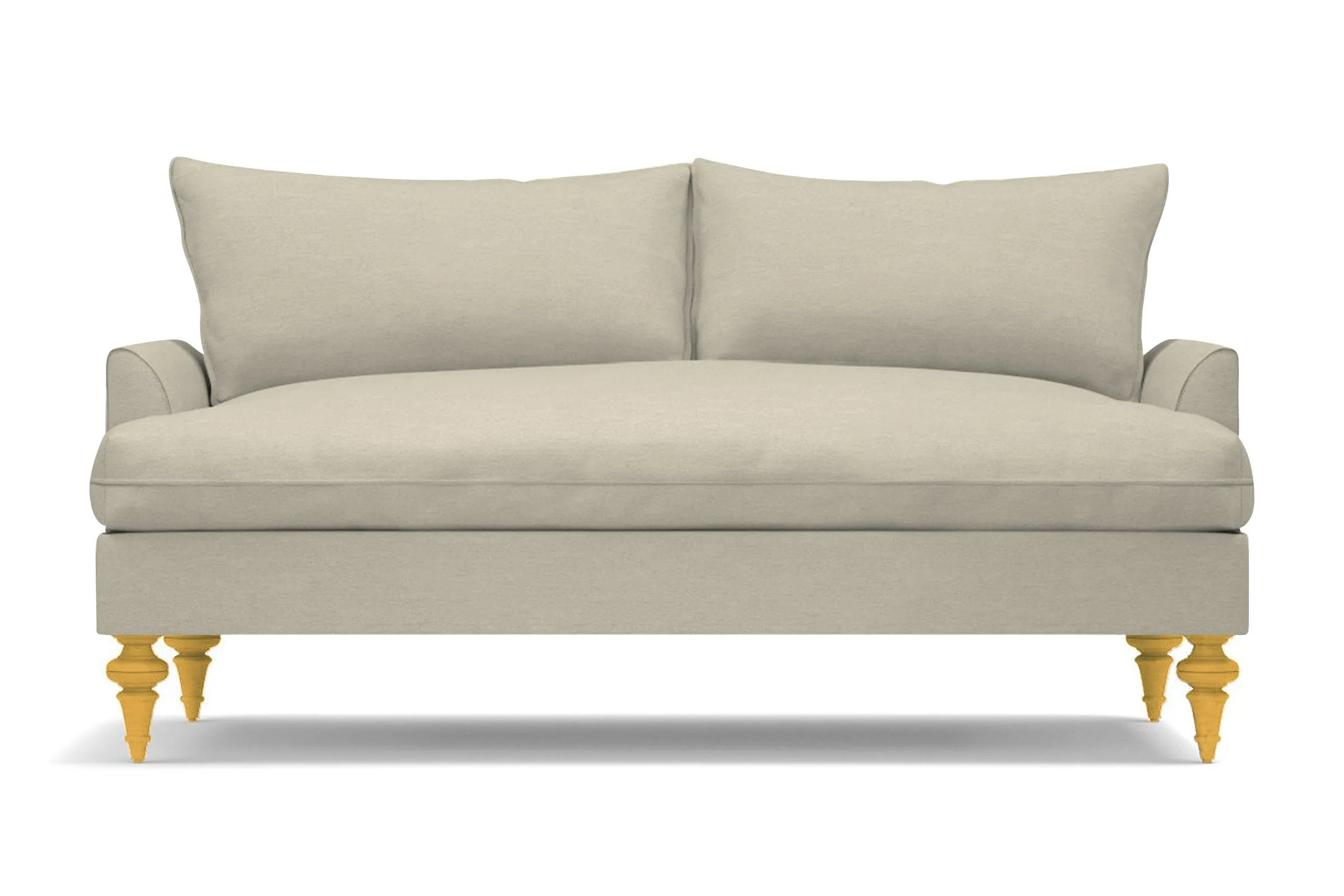 Saxon Apartment Size Sofa :: Leg Finish: Natural / Size: Apartment Size - 72"w