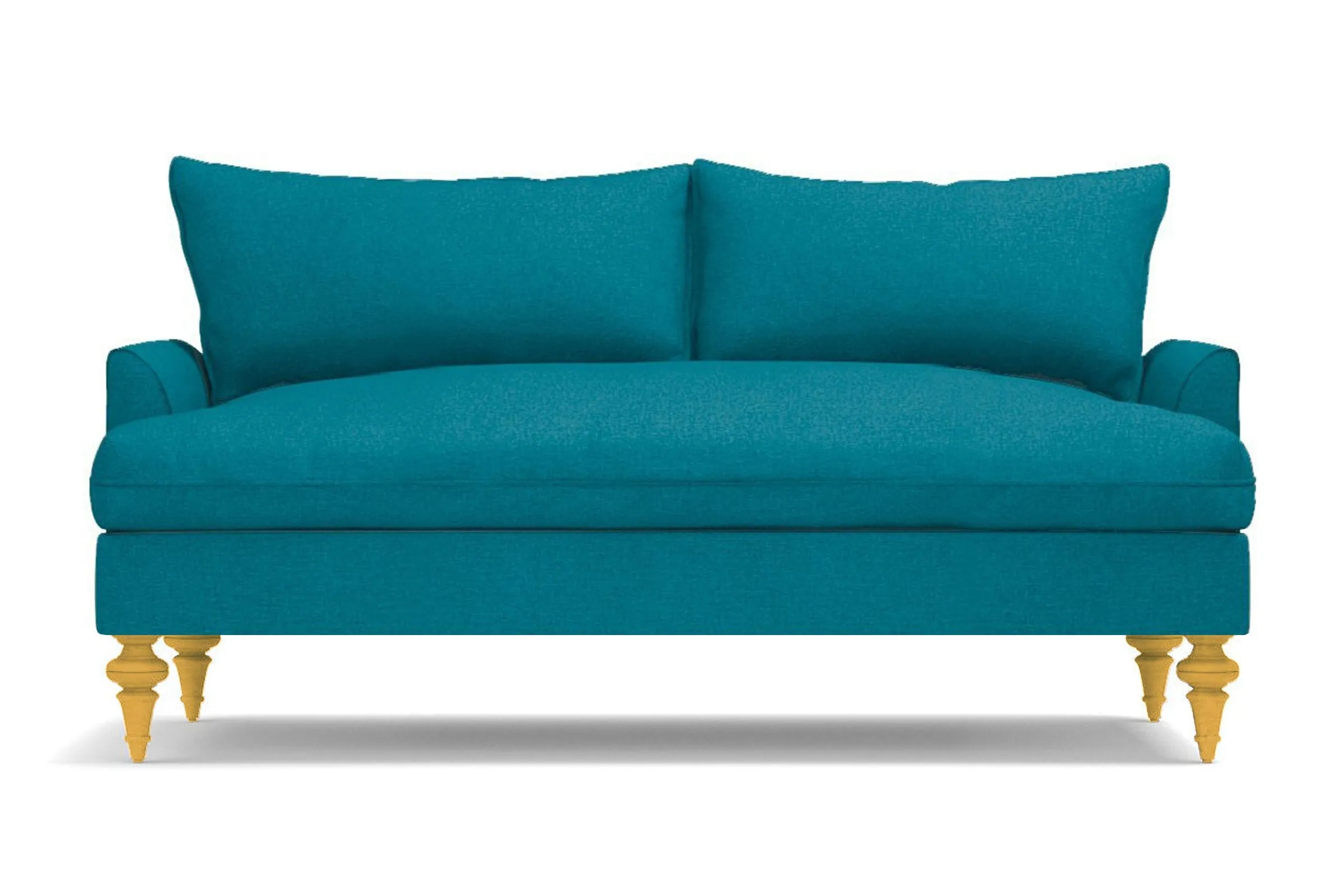 Saxon Apartment Size Sofa :: Leg Finish: Natural / Size: Apartment Size - 72"w