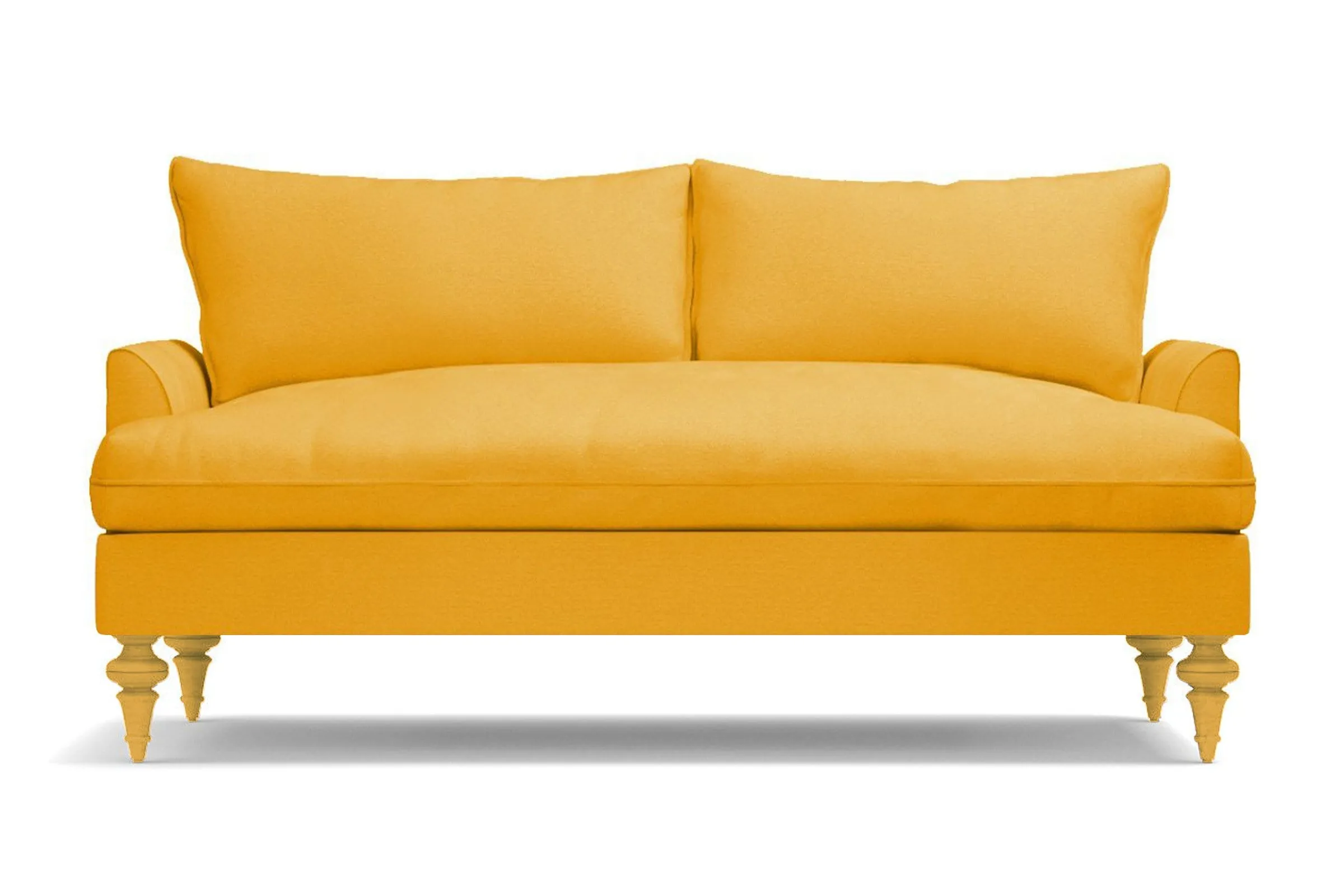 Saxon Apartment Size Sofa :: Leg Finish: Natural / Size: Apartment Size - 72"w