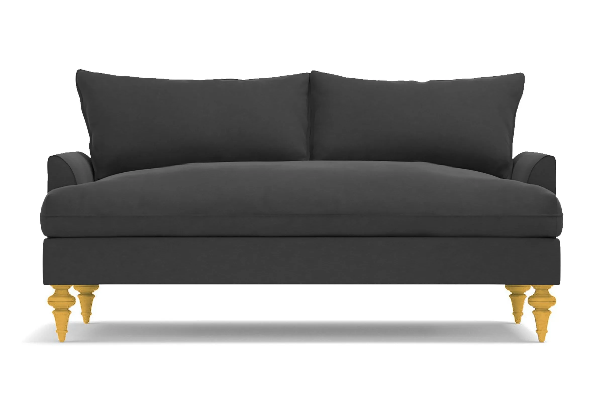 Saxon Apartment Size Sofa :: Leg Finish: Natural / Size: Apartment Size - 72"w