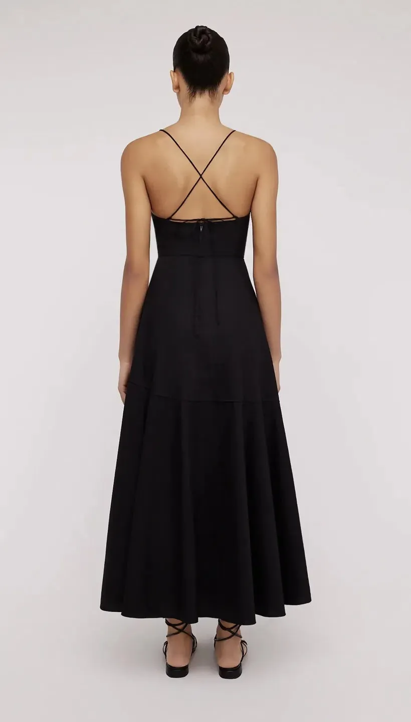 Scanlan Theodore Parachute Strappy Dress Black Size 10